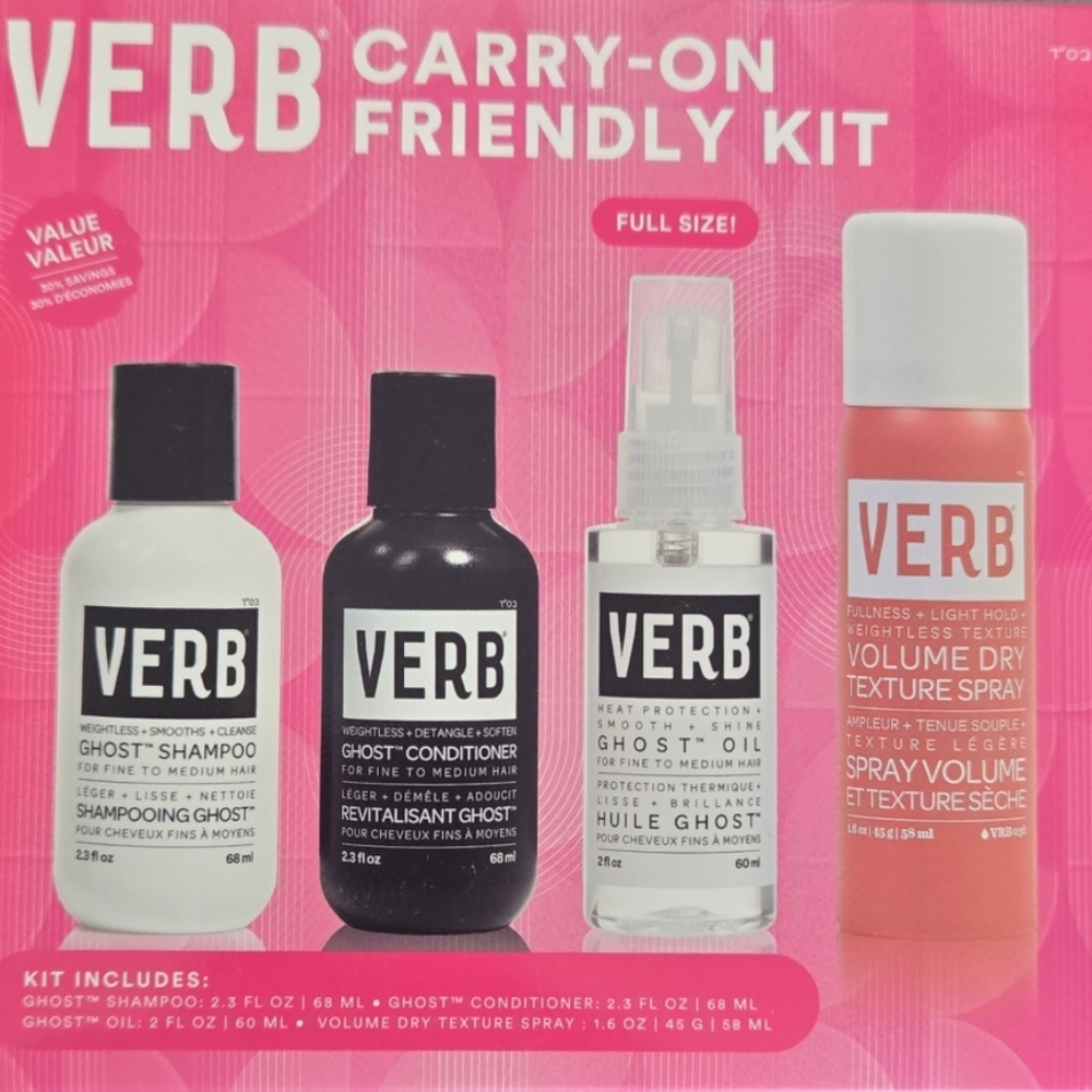 Carry-On Friendly Hair Styling Kit - Black and White